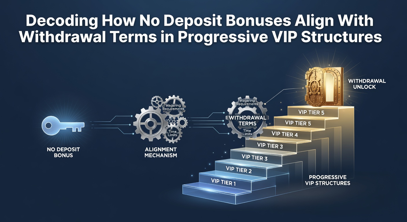 Grafische Darstellung von No-Deposit-Boni und deren Verknüpfung mit Auszahlungsbedingungen in VIP-Programmen