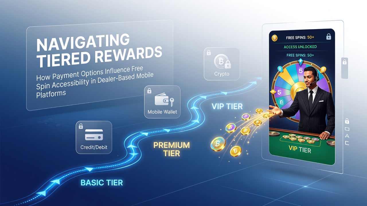 Übersicht über Zahlungsoptionen und gestaffelte Belohnungen in mobilen Live-Dealer-Casinos
